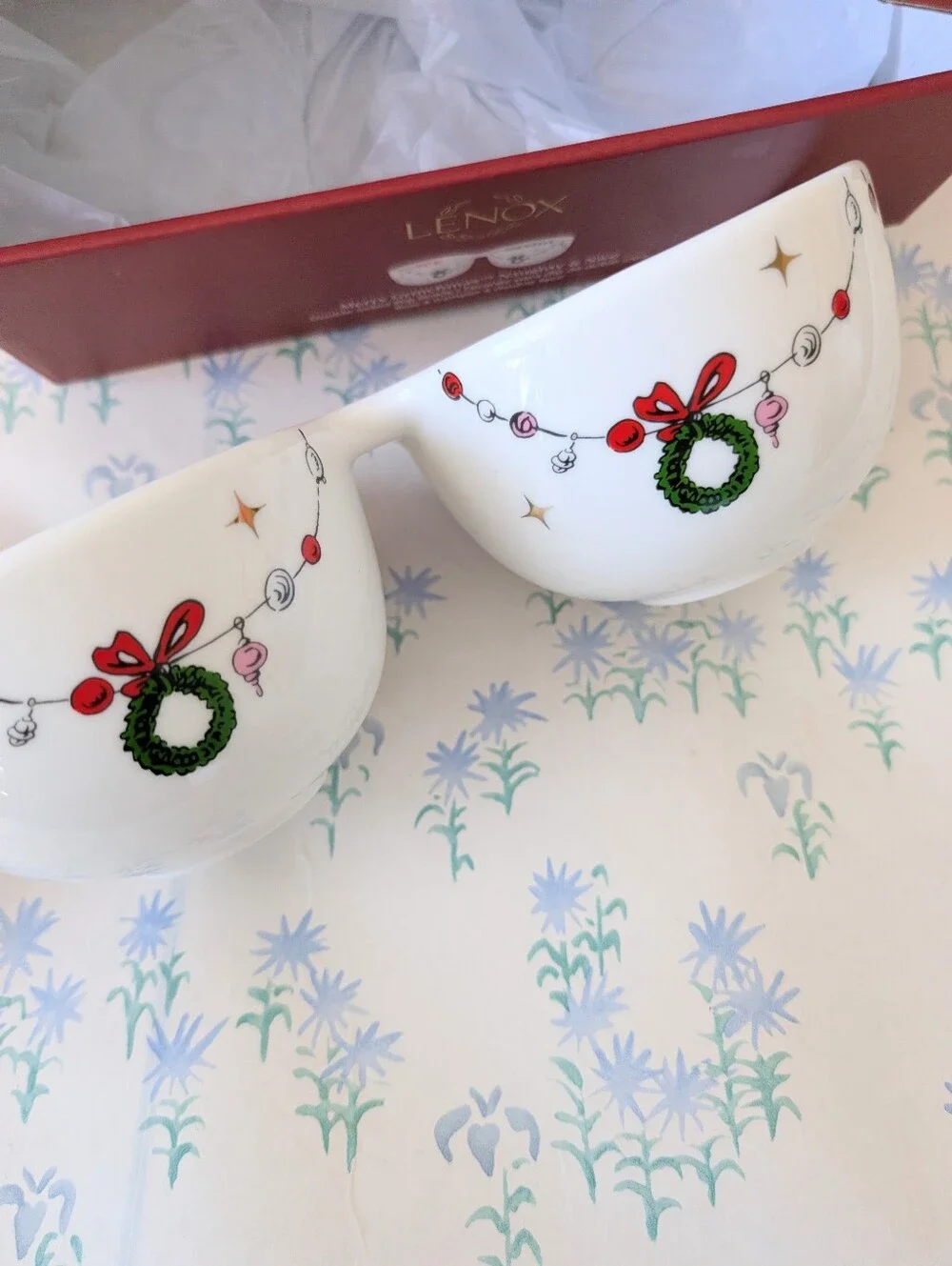 Lenox Merry Grinchmas Porcelain Double Dip Bowl NEW Christmas Holiday Serving